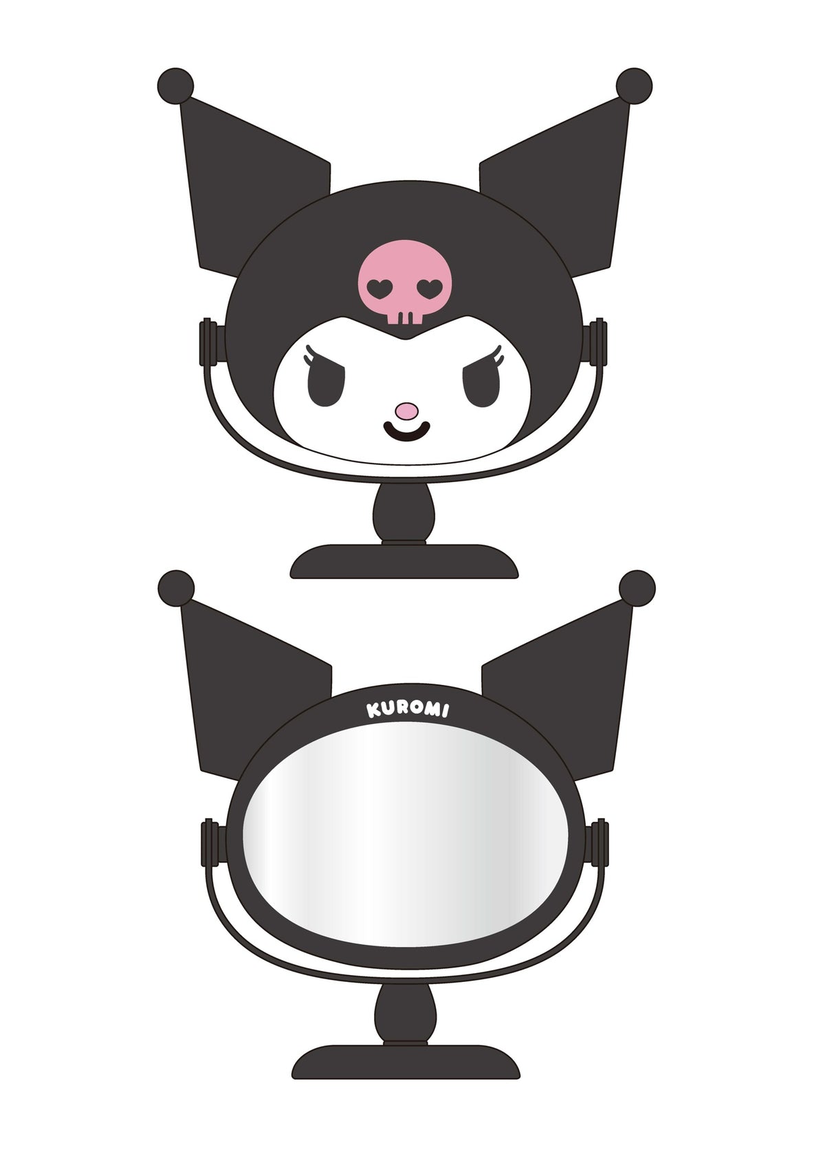 Kuromi Rotatable Mirror for Desk