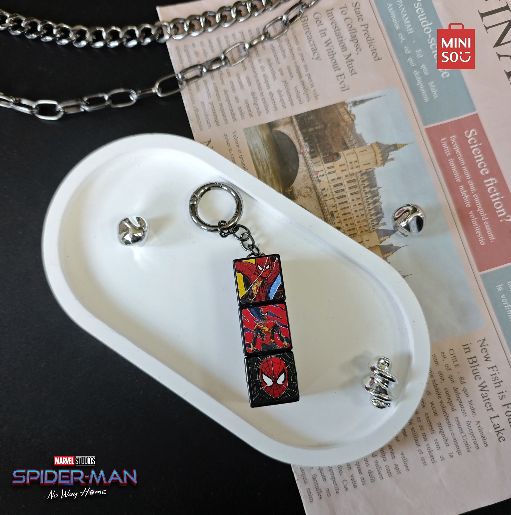 Marvel Spider-Man Cube-Design Keychain | MINISO – Miniso Egypt