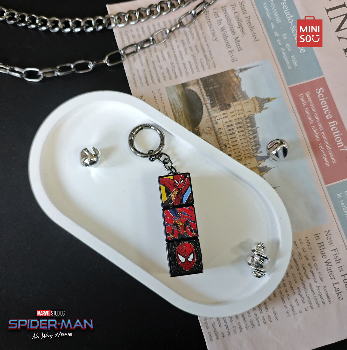 Cube Packaging Layout Marvel Spider-Man Cube-Design Keychain | MINISO – Miniso Egypt