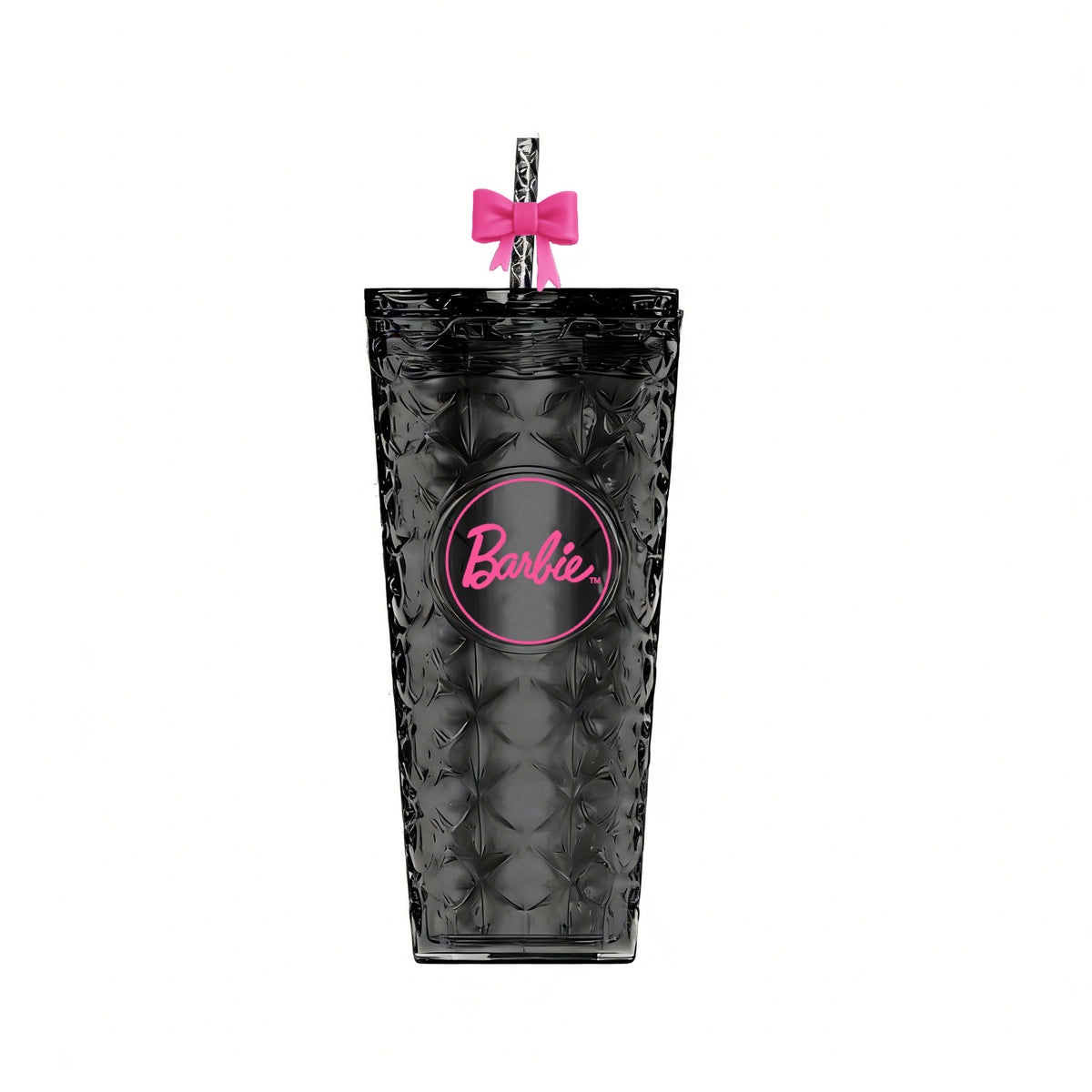Barbie Collection Plastic Bottle with Straw 750mL(Black)