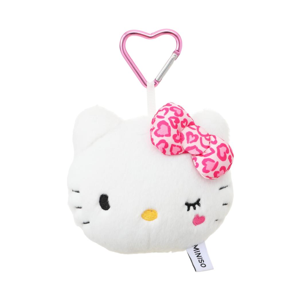 Hello Kitty Spicy Honey Collection 4in. Head Plush Pendant (Pink Leopard)