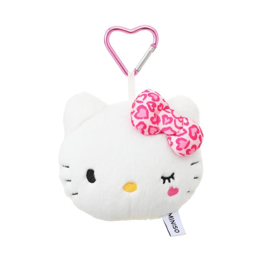 Hello Kitty Spicy Honey Collection 4in. Head Plush Pendant (Pink Leopard)