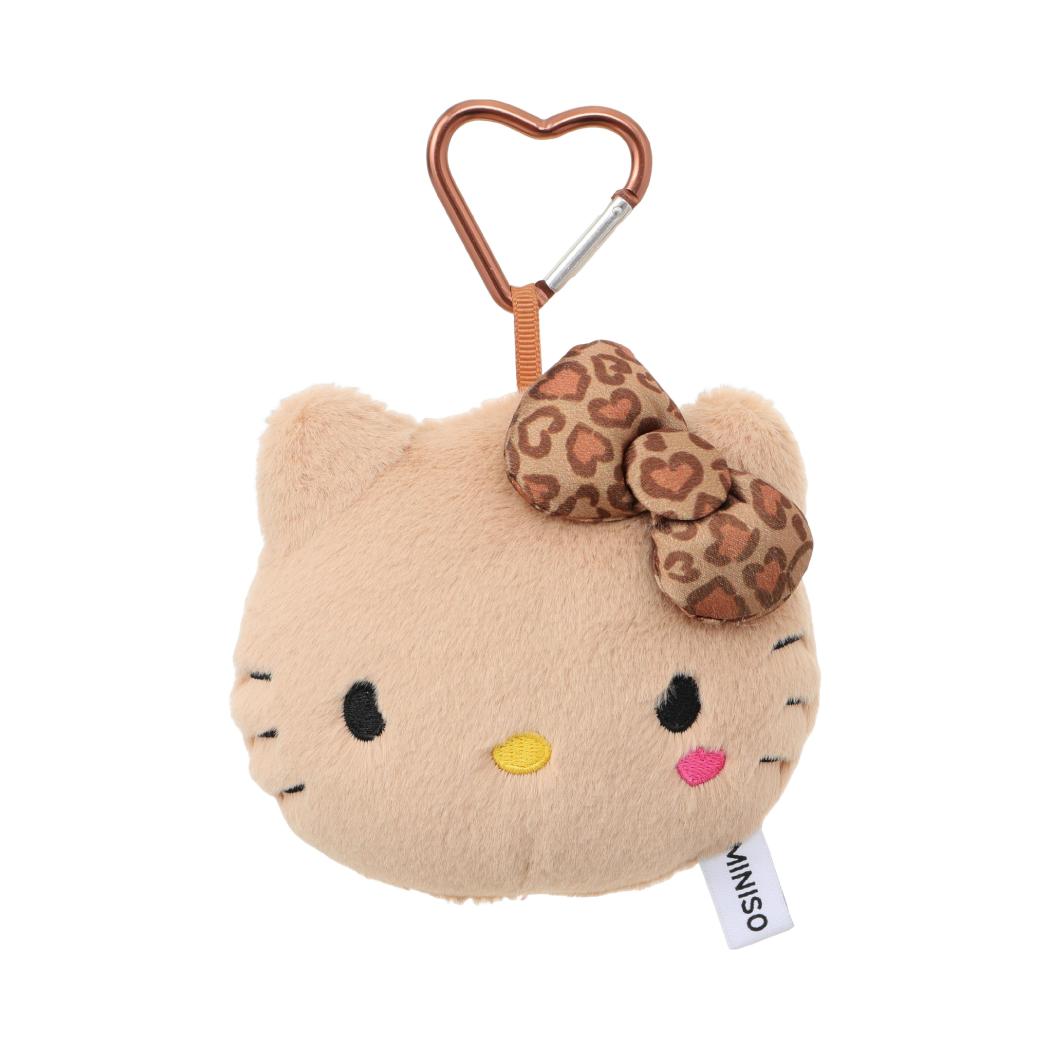 Hello Kitty Spicy Honey Collection 4in. Head Plush Pendant (Brown Leopard)