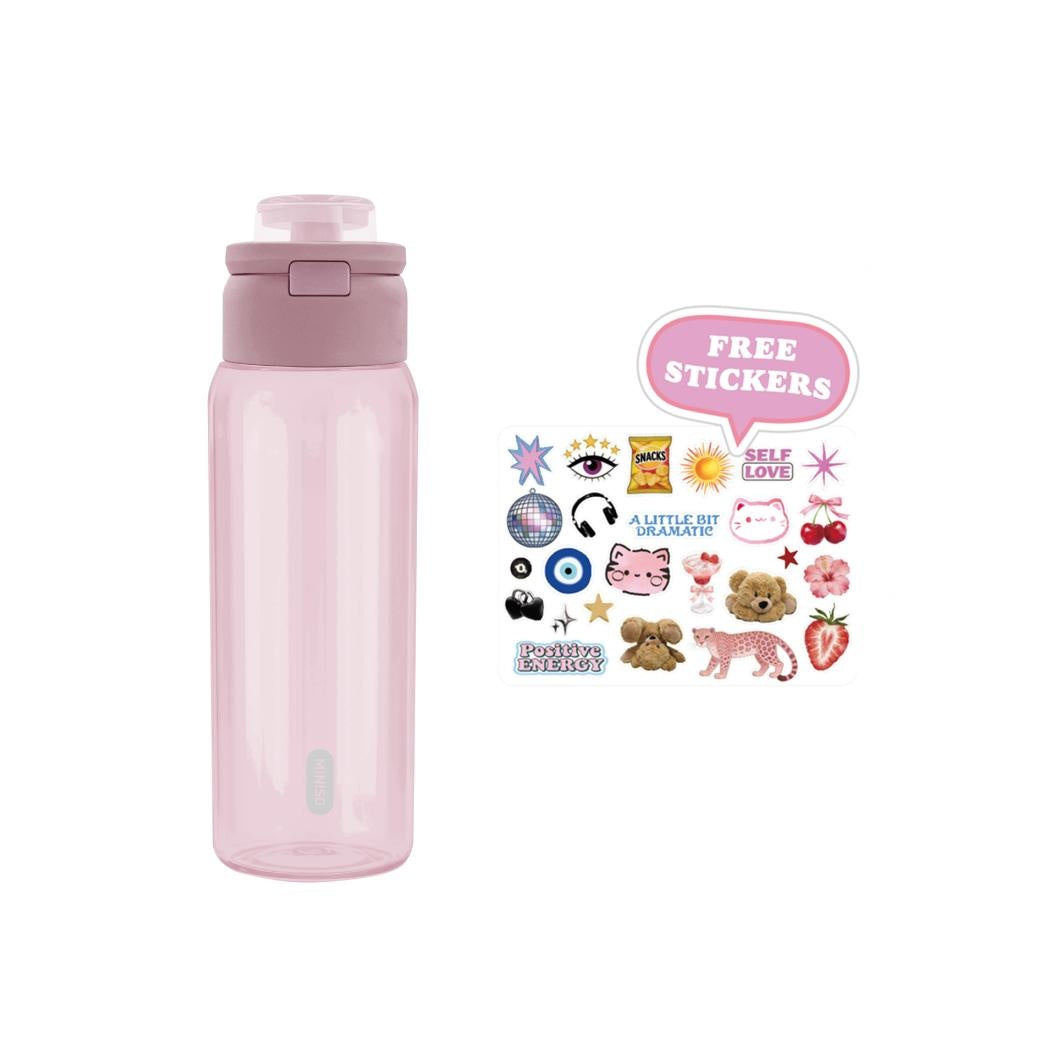 Dual-Drinking Flip-Lid Bottle 950mL - Pink