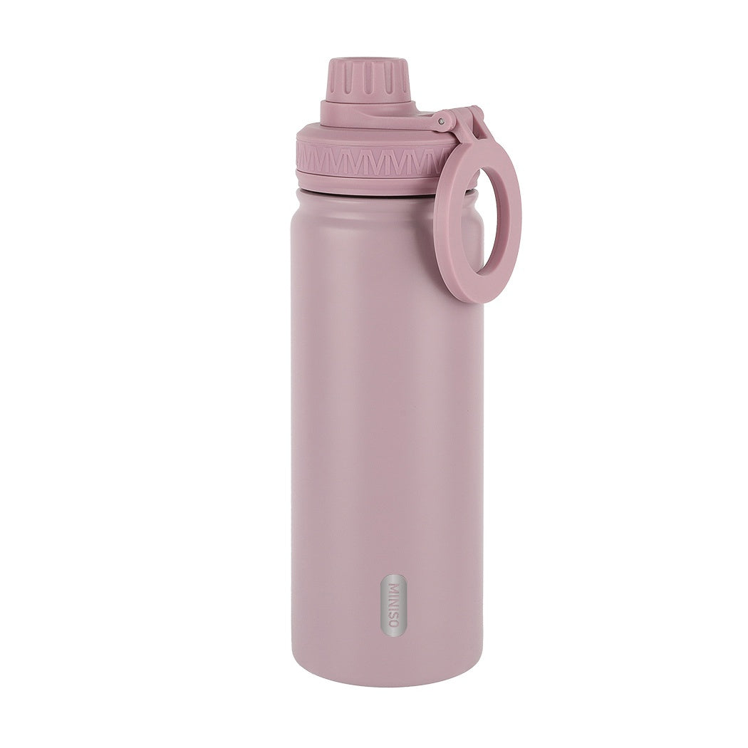 Magnetic-Handle Insulated Bottle 500mL - Pink