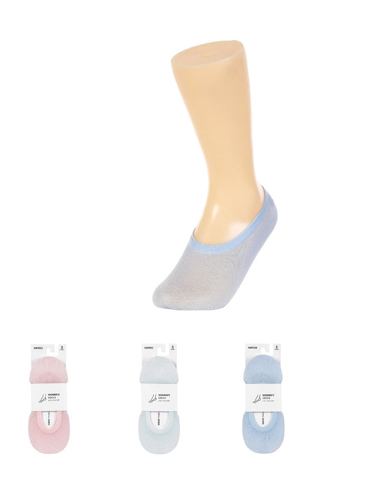 Women's Comfortable Low Cut Socks 3 Pairs (Random Design)
