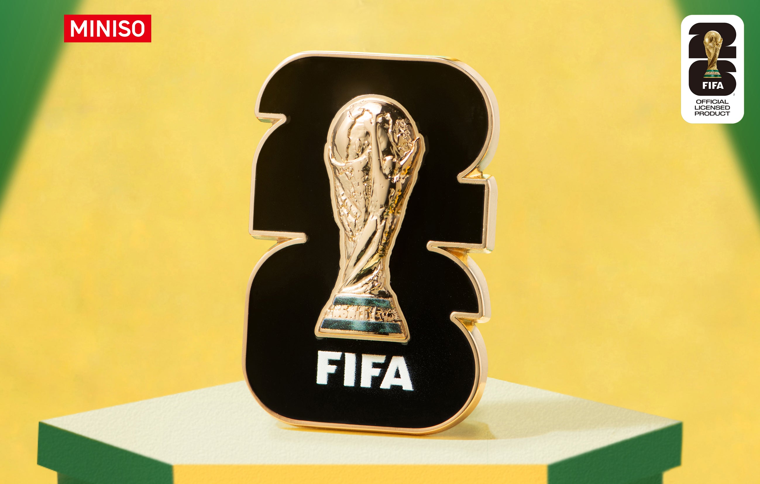 FIFA WORLD CUP 2026 Collection Metal Badge Trophy Miniso Egypt fifa-world-cup-2026-collection-metal-badge-trophy-miniso-egypt