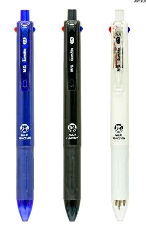 MG Ballpoint Pen 3 Color + Lead ADPT5571K-1080