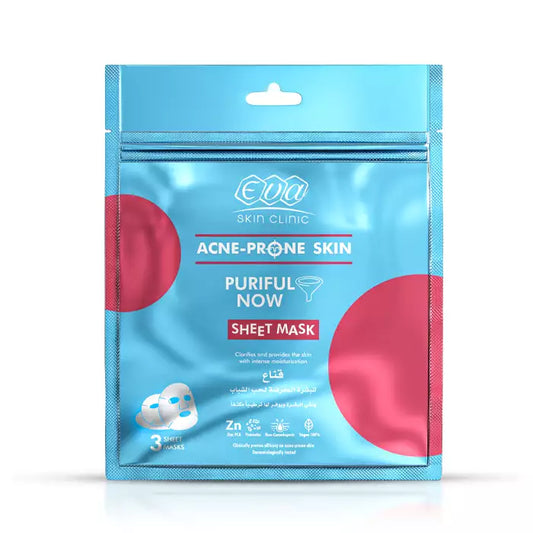 Eva Acne-prone skin puriful now 3 sheet mask