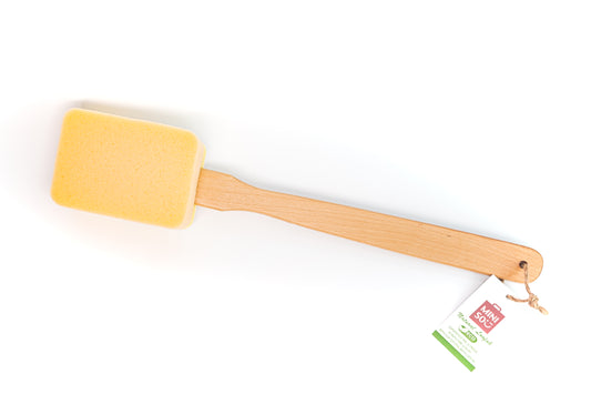 SPONGE LOOFAH WOODEN STICK