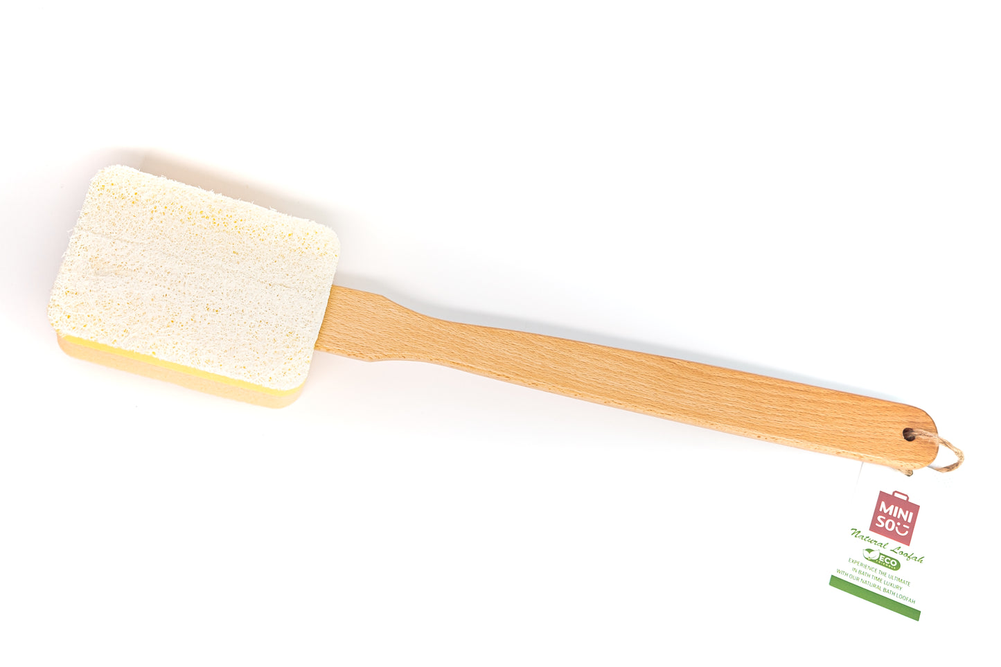 SPONGE LOOFAH WOODEN STICK