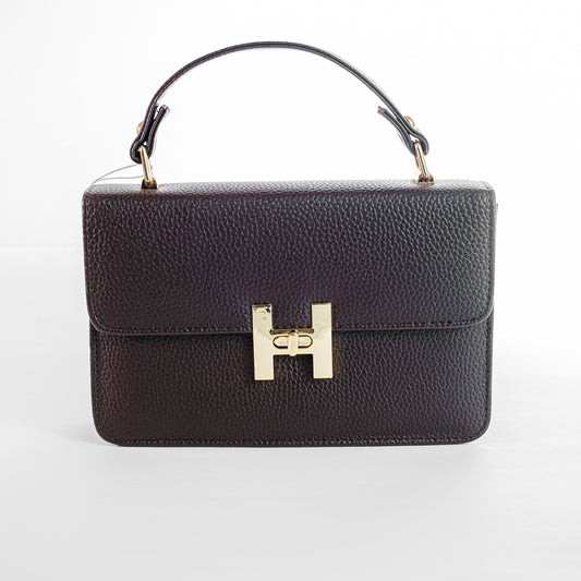 classic hand bag H -Brown