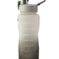 Large Capacity Gradient Color Water Bottle with Handle, 2L(Black & White)