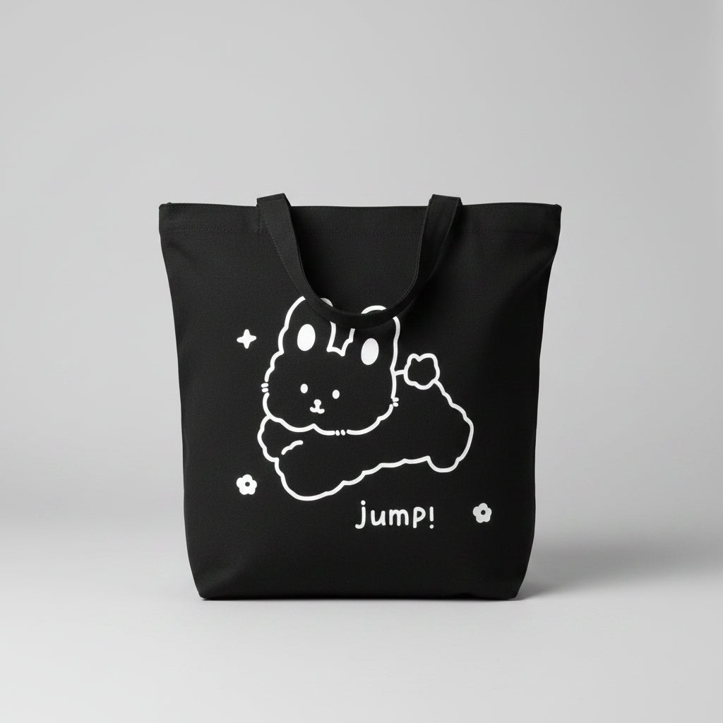 Animal Series Vertical Shopping Bag(Black)