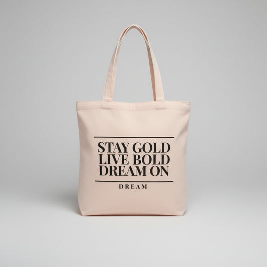 All Over Printed Letters Shopping Bag