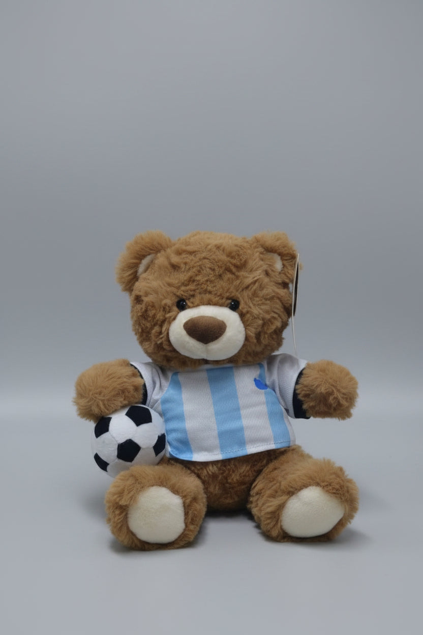 Gift Bear Sports Collection 10in. Sitting-posture Plush Toy (Holding Soccer Ball)