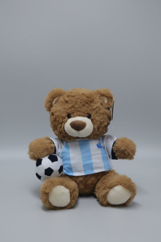 Gift Bear Sports Collection 10in. Sitting-posture Plush Toy (Holding Soccer Ball)