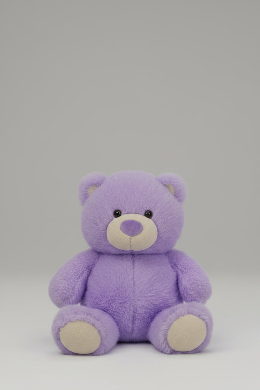 Gift Bear and Friends Scented Series 10in. Single-Colored Sitting-posture Plush Toy(Purple Gift)