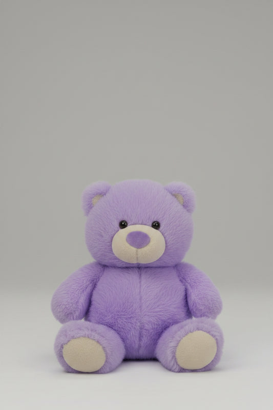 Gift Bear and Friends Scented Series 10in. Single-Colored Sitting-posture Plush Toy(Purple Gift)