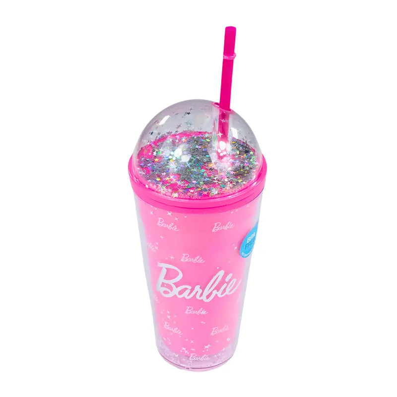 Barbie Collection Double Wall Plastic Tumbler with Straw (600mL)