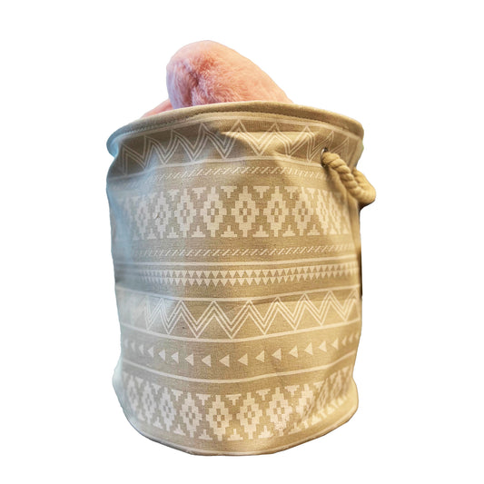 Cotton and linen color ethnic style cotton rope composite bucket