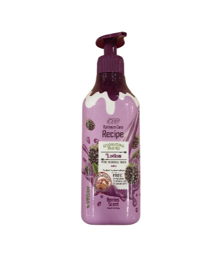 eva optimum care recipe lotion for normal skin berries scent 370 ml