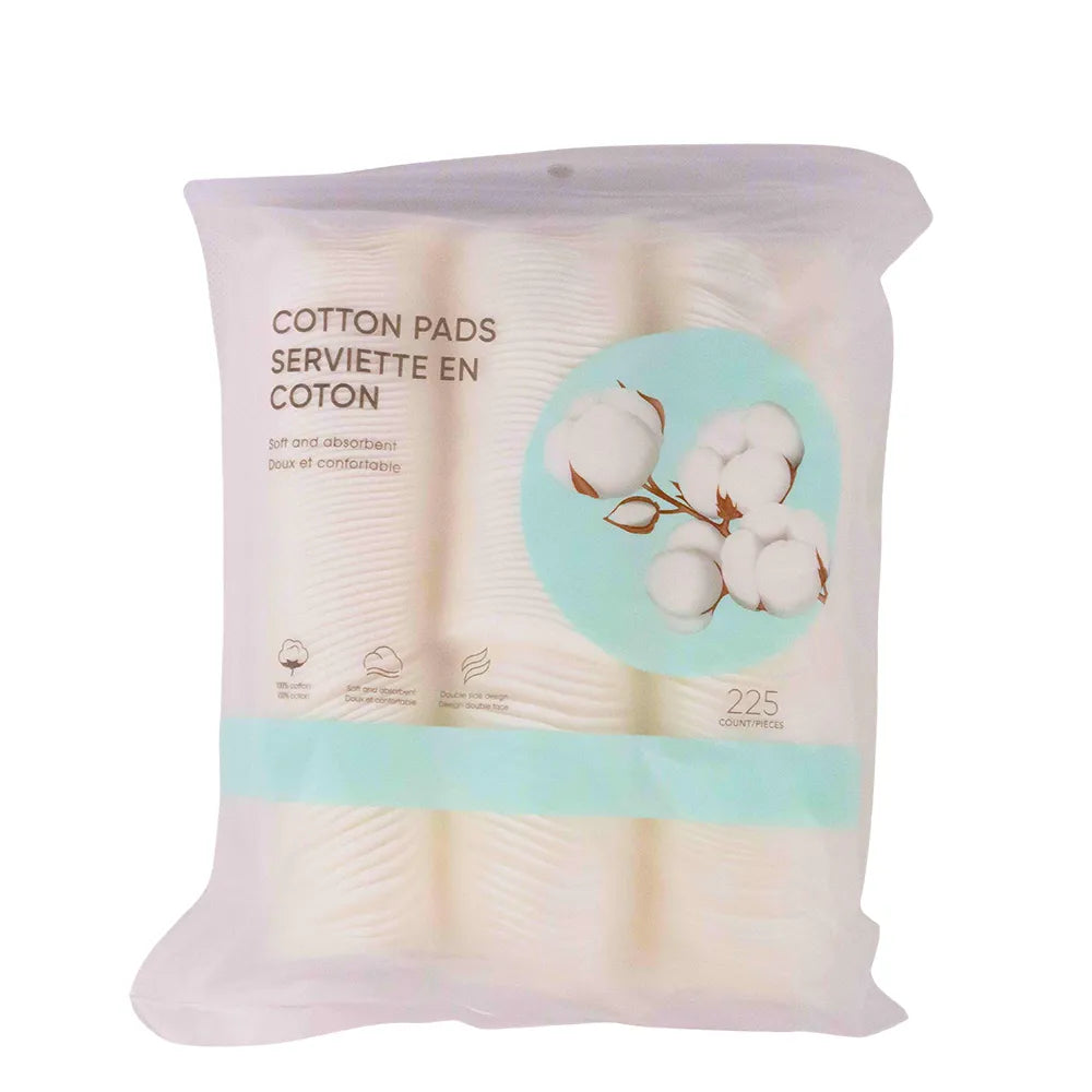 MINISO Round Soft Dual-Sided Cotton Pads (225 Count)