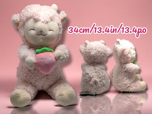 Lazy Sheep Plush toy (with Strawberry)