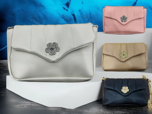 flower cross bag-White,Pink, Biage, Black