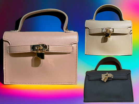lock cross bag m-Pink, Biage,Black
