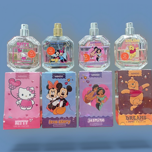 Eau de perfume MINISO, KITTY,DREAMS, JASMINE, LOVE STORY