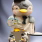 13.in.Parent-Child Plush Toy,Pink Pendy-Gray Penman
