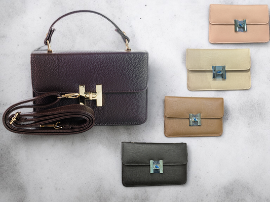 classic hand bag H Pink,Baige,Khaki,Brown,Black