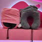 Honeycomb cooling towel U pillow (gray, pink)