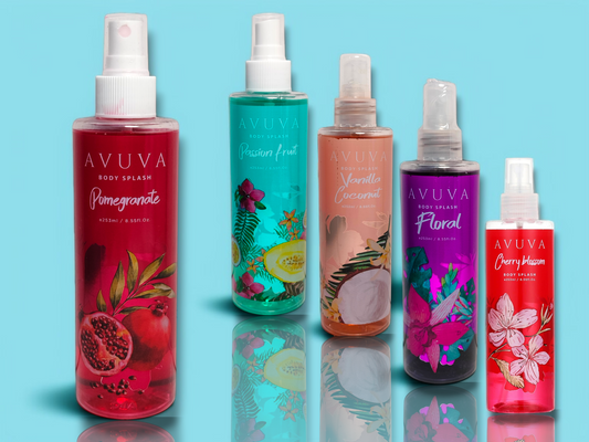 Avuva body splash Floral,Vanilla,Passion,Pomegranate, Cherry ,253 ml
