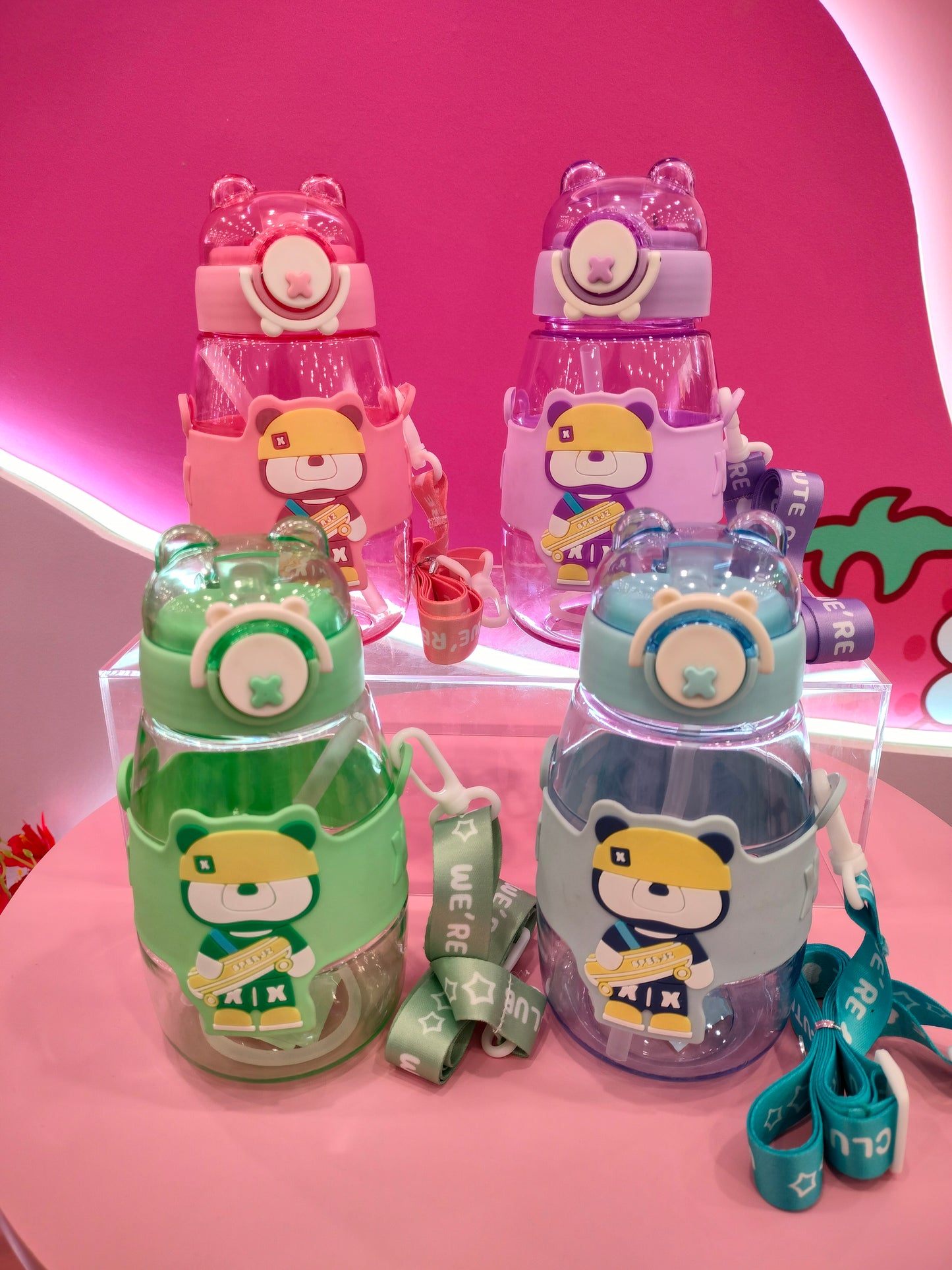 Bottel 550MiL, Pink, purple, Green, Blue