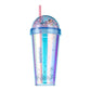 Mini Family Sports Double Wall Plastic Bottle with Straw. 420mL