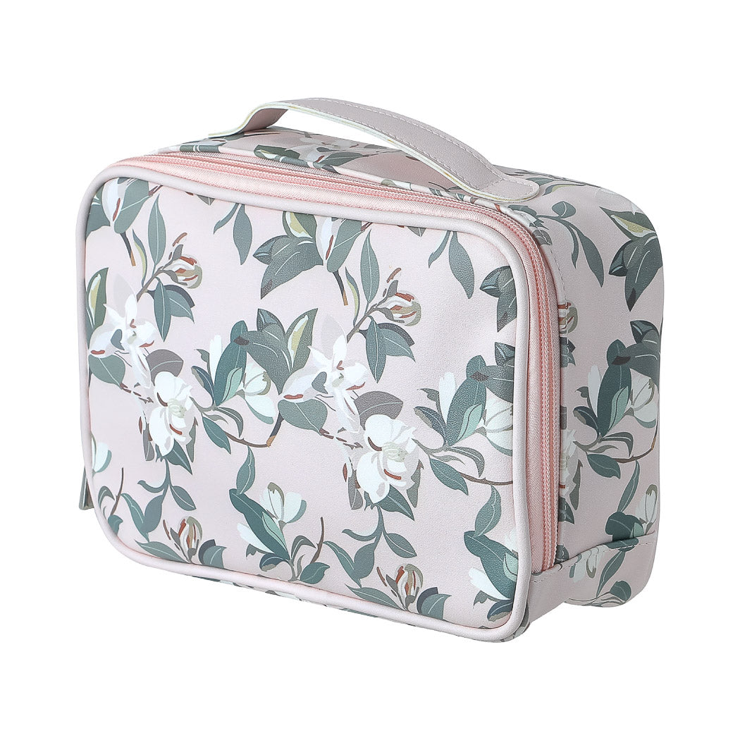 Nature Series-Rectangular Cosmetic Bag with Strap(Pink)