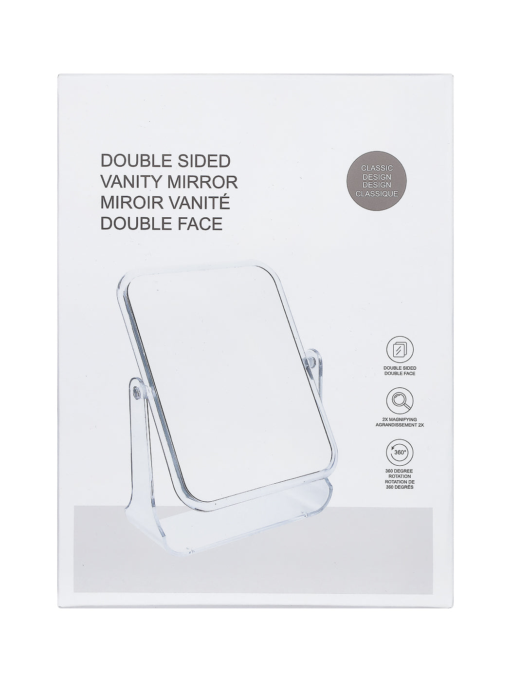 Rotating Double-Sided Vanity Mirror - 2x