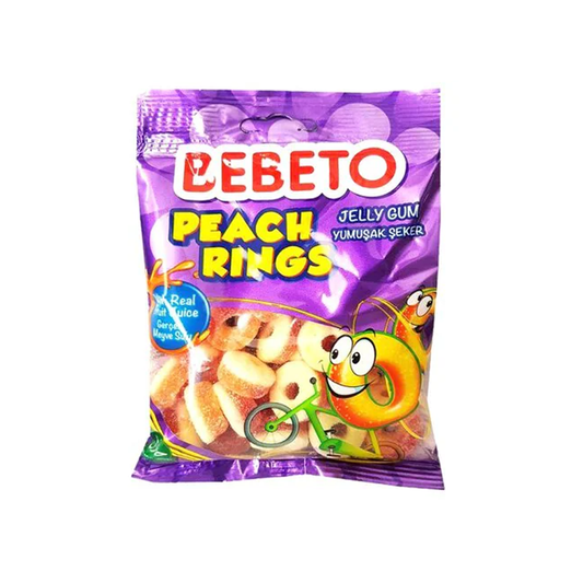 Bebeto Jelly Peach Rings 80 gm